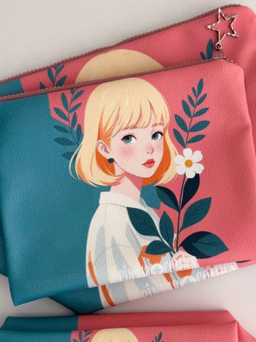 کیف آرایشی/جامدادی چرم