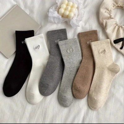 جوراب نیم ساق گلدوزی قلب