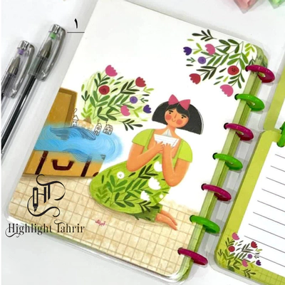 دفتر دکمه ای آبرنگ