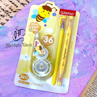 پک روان نویس، هایلایتر و غلط گیر