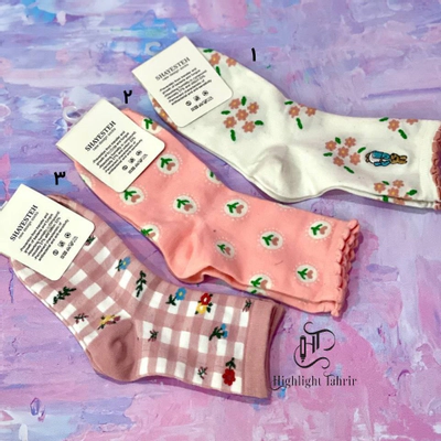 جوراب ساقدار طیف صورتی