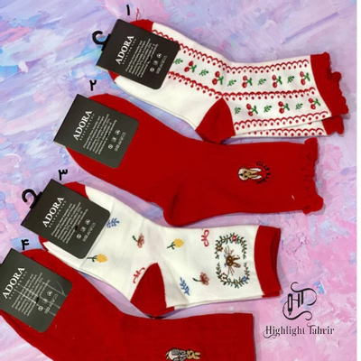 جوراب ساقدار طیف قرمز