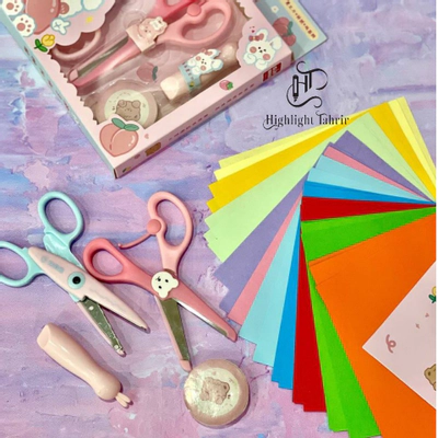 لوازم کاردستی، قیچی ، کاغذ رنگی