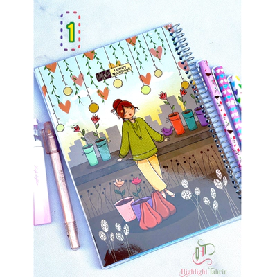 دفتر 100 برگ مجلد طرح دختر