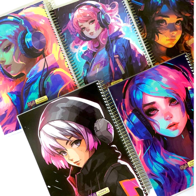 دفتر انیمه دخترونه 80 برگ